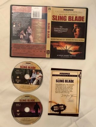 Sling Blade (2 - Disc Dvd Directors Cut Rare Oop 1994 Billy Bob Thornton Drama 90s