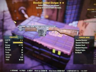 Fallout 76 (pc) 2 Star Legendary Bloodied Explosive Combat Shotgun Be B/e