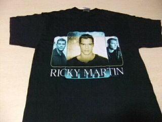 Vintage 1999 Ricky Martin T Shirt Single Stich Rock Pop Tour Band Concert Rare