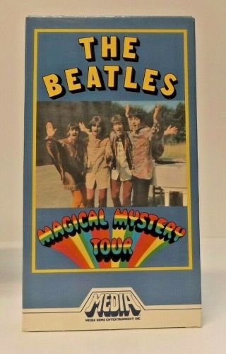 The Beatles Magical Mystery Tour Rare Vhs (1981) Media Home Ent.  Full Flap Case