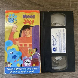 Blue’s Clues Meet Joe Vhs Video Kids Tape 2002 Nick Jr Nickelodeon Rare Complete