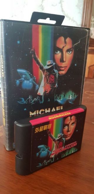 Michael Jackson Sega Game Casette Moonwalker Rare Made In China