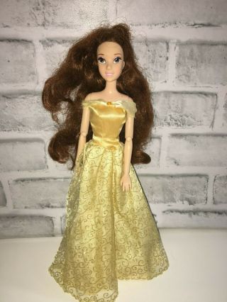 Rare Disney Store Exclusive Princess Belle Doll 12 " Doll Poseable Beauty & Beast