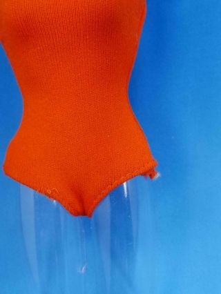RARE Barbie Doll In The Swim Orange Swimsuit Vintage 1960 ' s 3