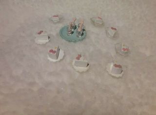 Rare Calico Critters Sylvanian Families Wedding Cake Slices Set For 4 Pre - Owned