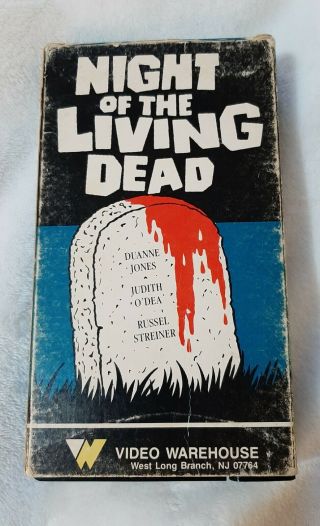 Night Of The Living Dead Vhs Video Warehouse Rare Cult Horror Zombies Gore 1968