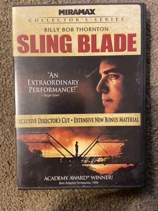 Sling Blade (dvd,  1996) Billy Bob Thornton Like Drama 2 Disc Edition Rare