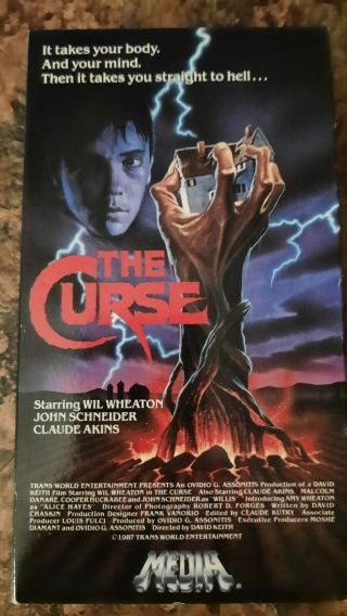 The Curse Vhs - Vintage Horror Oop Rare