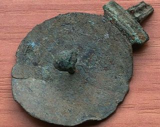 Ancient Roman Bronze Artifact Pendant Circa 100 - 200 Ad Very Rare