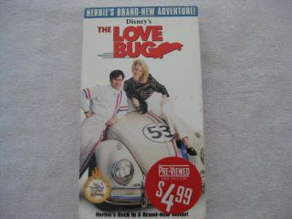 Rare Disney The Love Bug Oop Vhs Bruce Campbell