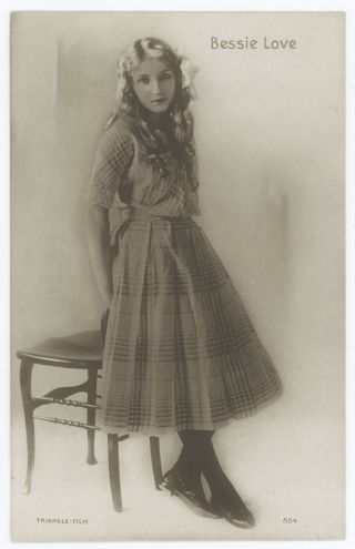 Silent Movie Actress Bessie Love Rare Swedish Postcard
