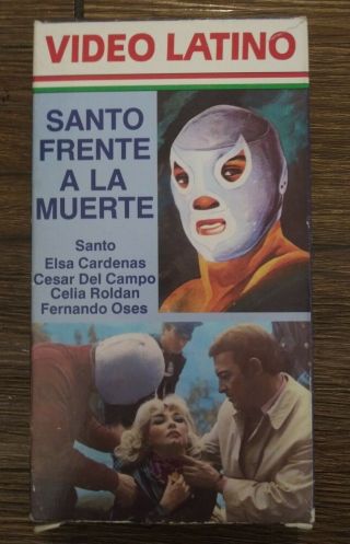 Rare Santo Faces Death Vhs Frente A La Muerte Video Latino Cult Classic Mexican