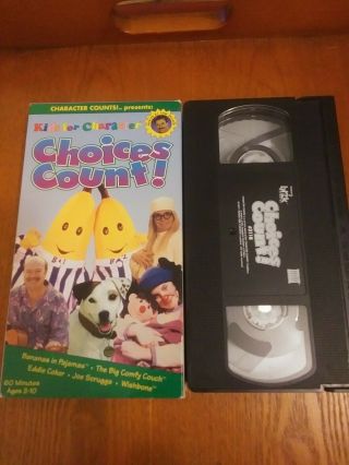 Kids For Character: Choices Count (vhs,  1997) Bananas In Pajamas - Rare - Oop