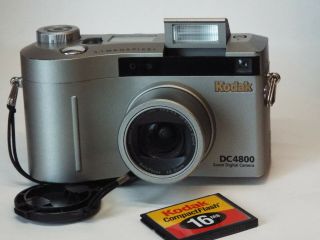 Kodak Dc4800 3.  1 Mp Zoom Rare Digital Camera With 16 Mb Compact Flash Card