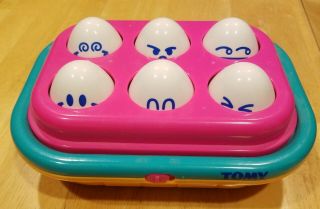 Tomy Hide & Squeak Eggs Toddler Toys Matching & Sorting Learning - Rare Version