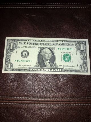 Au Star Note 1977 A $1 Dollar Bill (boston “a“) Rare And Valuable