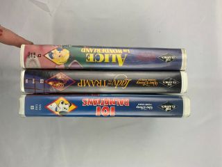 Disney Black Diamond Classics VHS 101 Dal,  Alice,  Lady & Tramp Rare,  Vintage 3