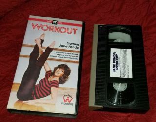 Jane Fondas Workout (vhs) 1982 Rare 1st Release Oop Exercise Karl Video