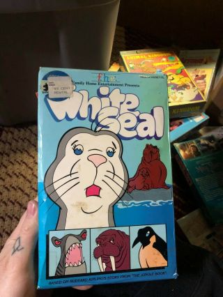 White Seal Fhe Kids Vhs Oop Rare Slip Big Box Htf Video