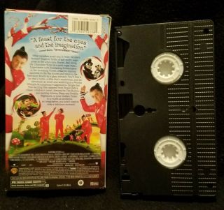Charlie and the Chocolate Factory VHS 2005 rare Tim Burton Willy Wonka 2