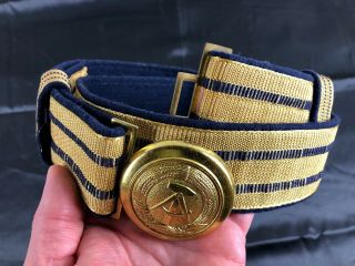 Rare East German Nva Ddr Volksmarine Navy Admiral Brocade Belt
