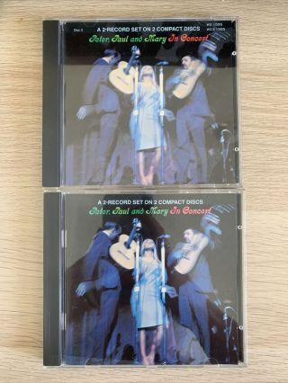 Peter Paul And Mary: In Concert (cd,  1989,  2 - Disc Set) Warner Brothers Rare