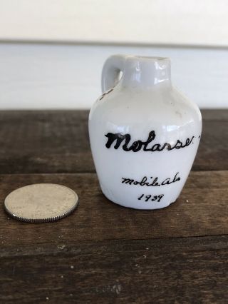 Antique Miniature Molasses Stoneware Whiskey Jug Crock Mobile Alabama 1939 Rare