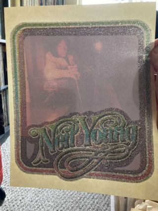 Vintage " Neil Young Full Color Glitter Portrait Iron On Transfer Rare