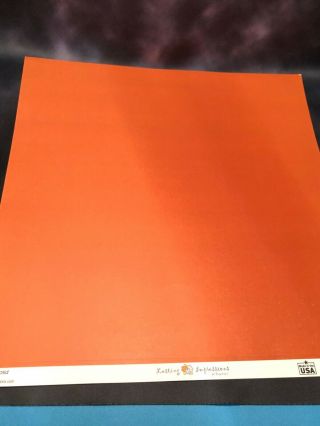Lasting Impressions 12x12 Designer Paper Pack 38 Sheets Pumpkin Solid Rare