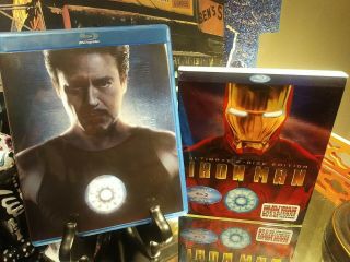 Iron Man (Blu - ray RARE Ultimate Edition) 2 Disc Set w/Slipcover - 2008 MARVEL 3