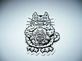David Welker Sticker Angry Cat Rare And Thick Vinyl Phish