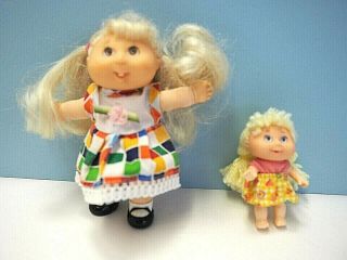 1 Rare 2 1/2 " Cabbage Patch Kid Doll With Yarn Hair,  1 Cpk Doll,  4 1/2 " With Cl