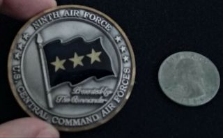 Rare 3 Star General 9th Air Force Uscentaf Cmdr Usaf Centaf Us Challenge Coin