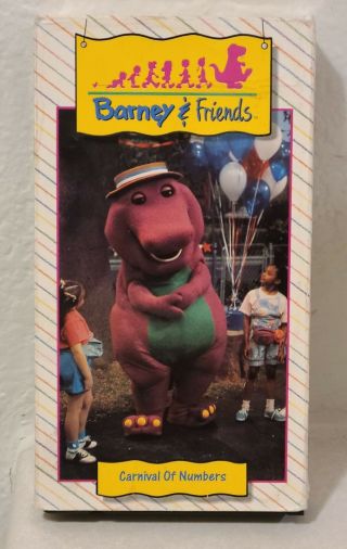 Barney & Friends Carnival Of Numbers Vhs Time Life Video 1992 S/h Rare