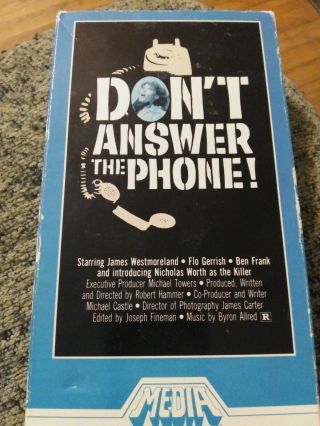 Don’t Answer The Phone Vhs Rare Horror Slasher Media Full Flap Box