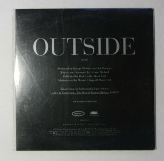 GEORGE MICHAEL rare U.  S.  promo CD Single OUTSIDE 1998 POP R&B Singer WHAM Solo 2