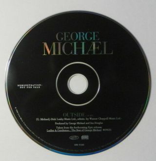 GEORGE MICHAEL rare U.  S.  promo CD Single OUTSIDE 1998 POP R&B Singer WHAM Solo 3