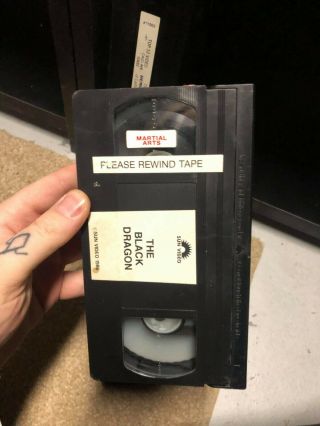 The Black Dragon Sun Video Tape Only Oop Rare Slip Big Box Htf Vhs