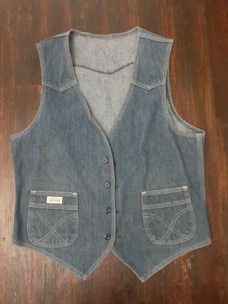 Rare Vintage Levi Strauss & Co Denim Jean Vest Jacket 80s 90s Levis Small
