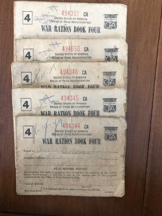 Rare Find U.  S.  War Ration Book War Ration Stamps Office Of Price Admin.