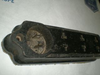 Vintage Hubbell Surface Mount Outlet Strip HARD RUBBER 2 PRONG RARE 3
