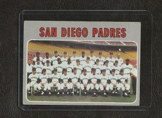 1970 Topps 657 San Diego Padres Team Photo,  High,  Ex,  Rare
