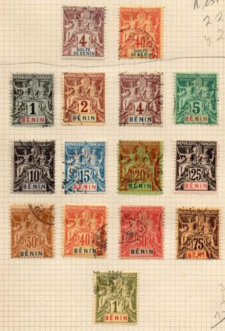 1894 Benin France Rare Stamps Lot Yv 33 - 45,  Others $175.  00