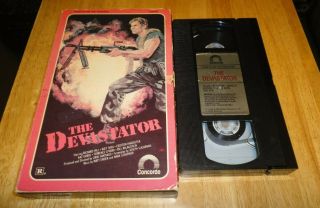 The Devastator (vhs,  1986) Rick Hill Action Rare Mgm Big Book Box Non - Rental