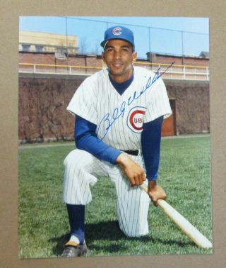 Vintage Billy Williams Auto Signed 8 X 10 Color Photo Chicago Cubs Rare