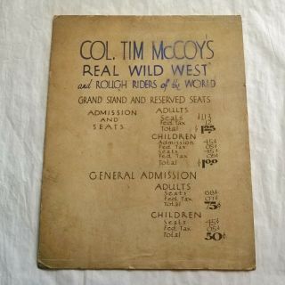Rare 1938 Col.  Tim Mccoy 