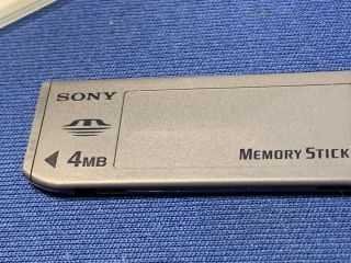 Msa - 4a Sony 4mb Memory Stick Rare Nos Last One