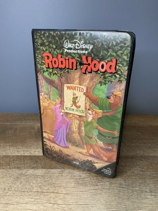 The Classics Black Diamond Vhs Disneys Robin Hood " Rare”black Clamshell Case