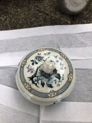 Rochard Limoges France Flower Porcelain Trinket Ring Box Rare Vintage 3.  5 "