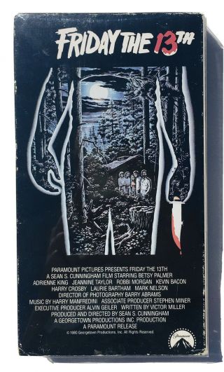 Friday The 13th (1980) Rare Vhs,  Box Protector 80’s Cult Slasher Horror Vgc